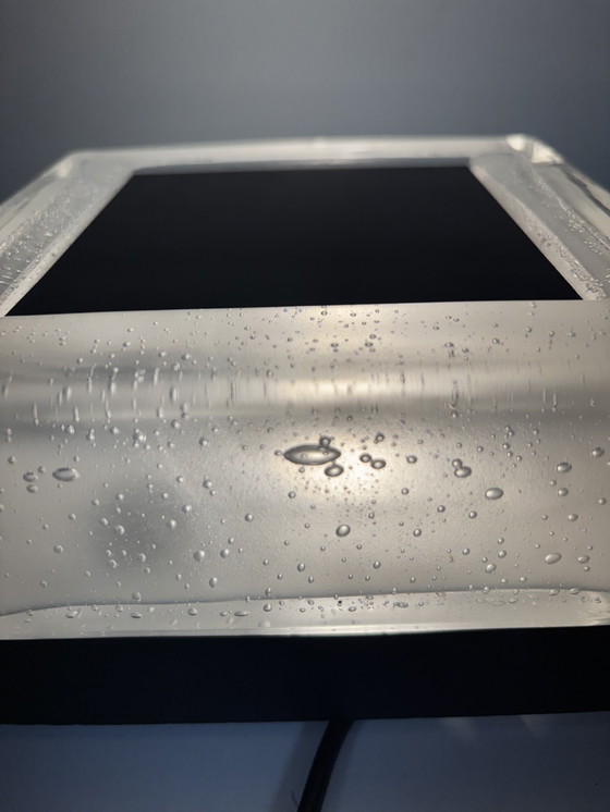 Image 1 of lampada da tavolo di Bega lampada da tavolo in alluminio e dikwandig kristal ijsglas