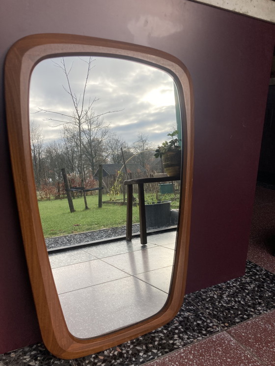 Image 1 of Mid century vintage teak mirror