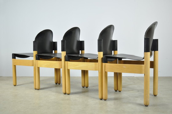 Image 1 of Thonet / Vintage Flex 2000 Beech Dining Chairs (4) / Gerd Lange / 1990S