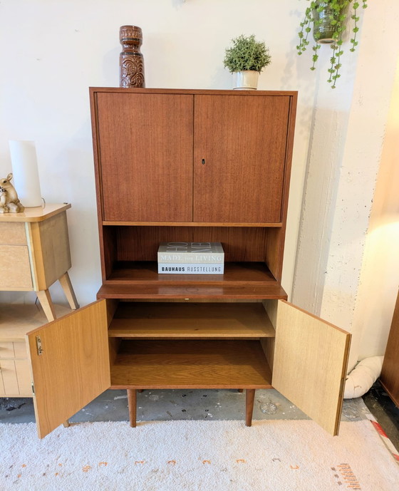 Image 1 of Vintage midcentury teakhouten highboard 