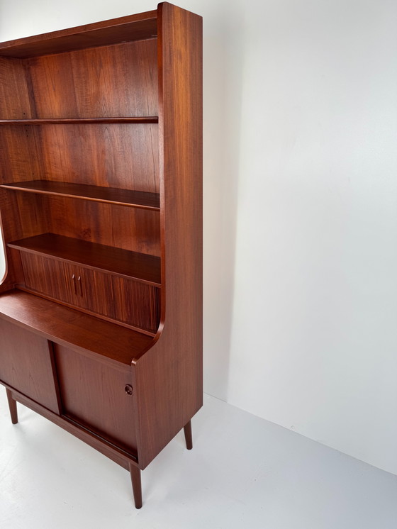 Image 1 of Johannes Sorth for Nexø Møbelfabrik Bornholm Bookcase with Writing Desk