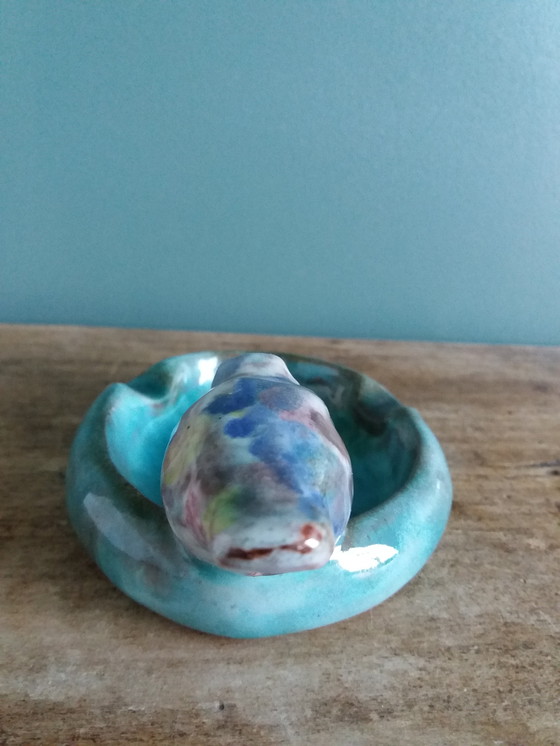 Image 1 of Cenicero de pájaro firmado Filmont Calvados