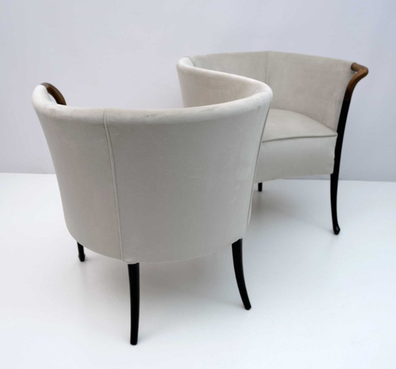 Image 1 of Seltenes Giorgetti Italienisches Samt Sofa "Progetti", 1980er Jahre