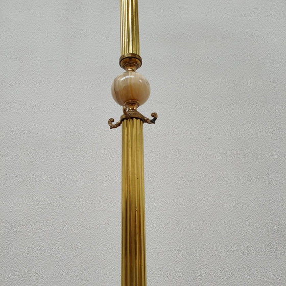 Image 1 of Brass rococo gold standing coat rack Hollywood Regency hall tree