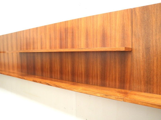 Image 1 of Groot Vintage Palissander Wandsysteem / Wandrek – Jaren ’60 (431 cm)