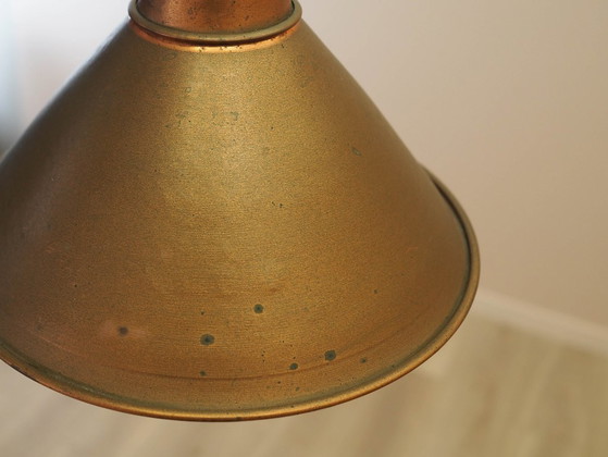 Deense messing hanglamp met industriële kegelvormige kap, Scandinavisch modern design, jaren 60 – Hanglampen (photo 10 of 11)