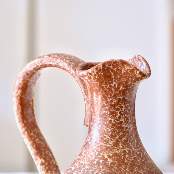 Image 1 of Large Handmade Pitcher in Speckled Ceramic