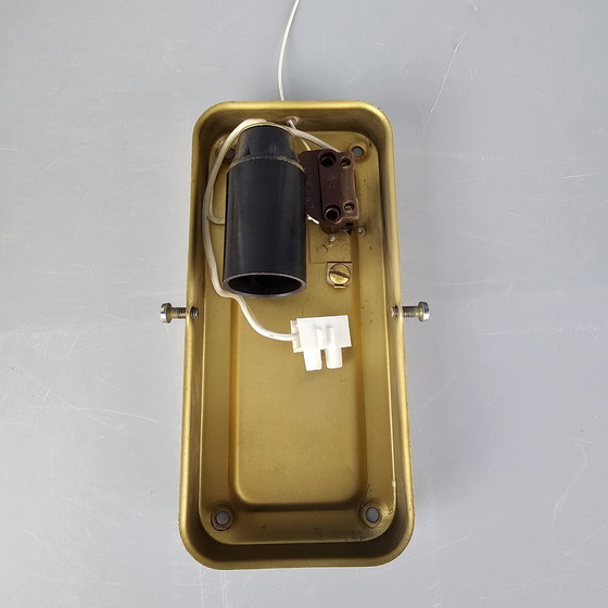 Image 1 of Vintage glass bubble wall lamp by Glashutte Limburg. Design by Helena Tynell. Glass and brass. 1960, Germany.