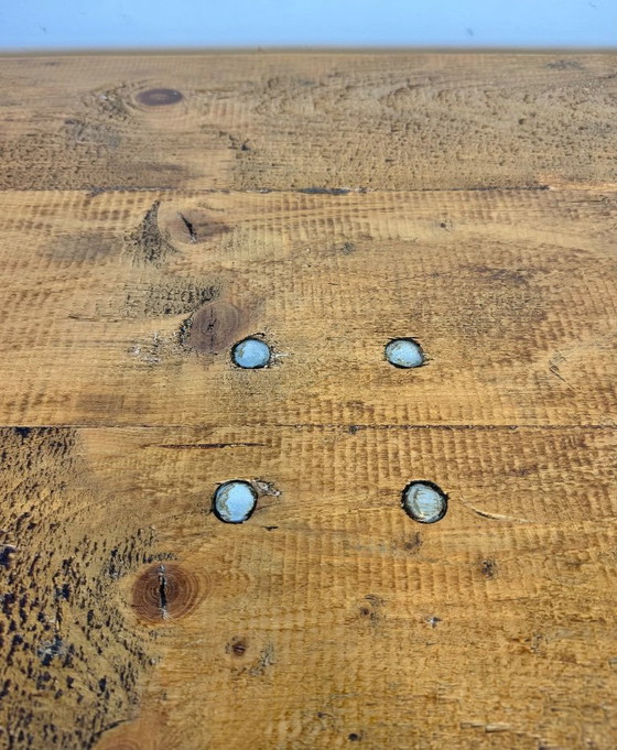 Image 1 of Mesa industrial verde de hierro fundido, década de 1960