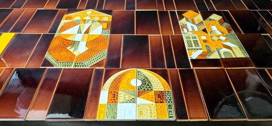 Image 1 of Roger Capron (1922–2006) – Set aus 112 glasierten Keramikfliesen – 1970