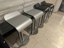 Set mit 4 La Palma Barhockern aus Edelstahl