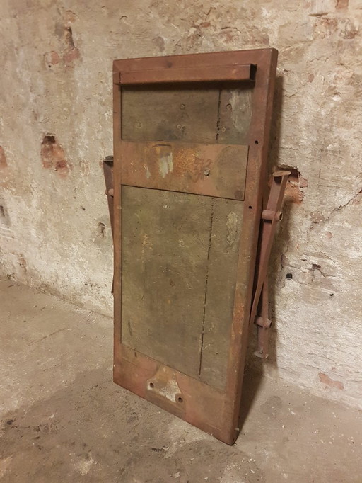 Industrial French steel work table / workbench / foldable