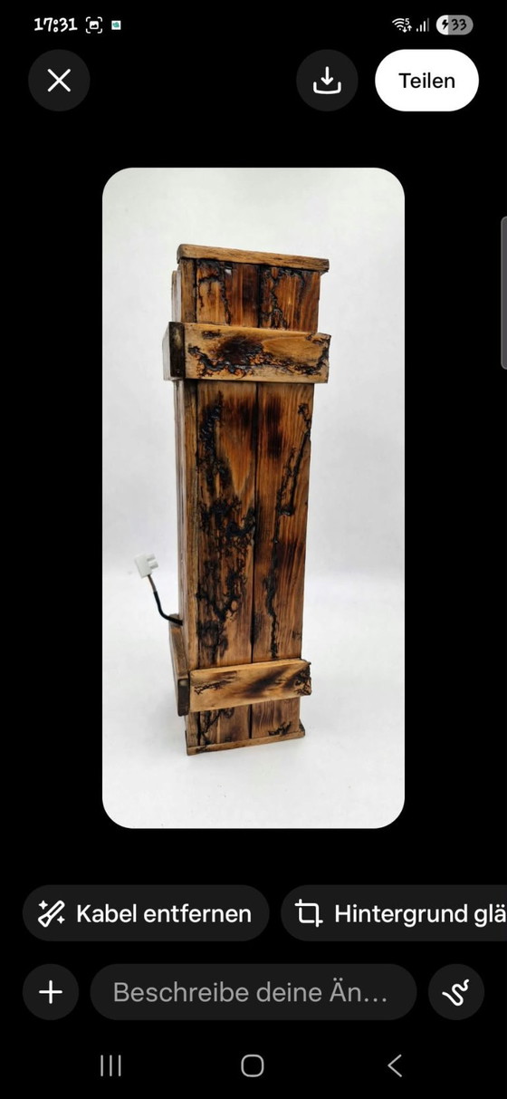 Wandlampe *UNIKAT* – Wandleuchten, Holz (photo 2 of 5)