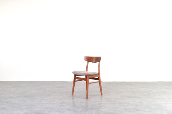 Mid-Century dänische Teak- & Woll-Esszimmerstühle von Farstrup, 1960er, 4er-Set – Silk, Wood (photo 4 of 12)