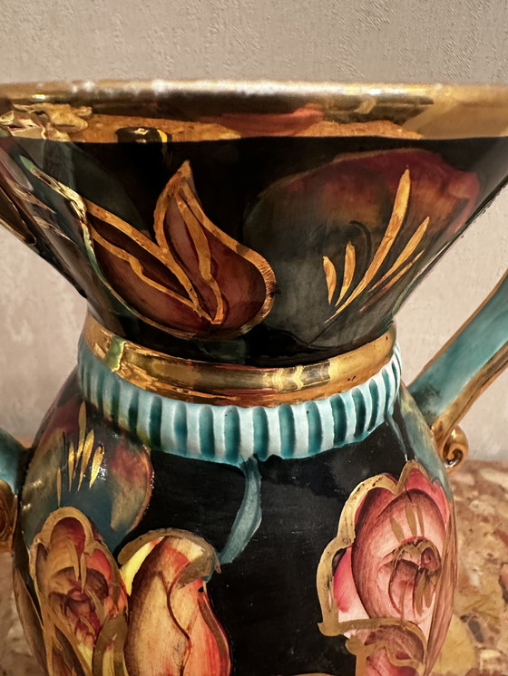 Image 1 of Vintage ceramic amphora vase signed Vallauris - H 24 cm