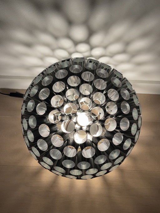 Vintage Space Age Aluminium Table Lamp or Pendant Light – tafellampen