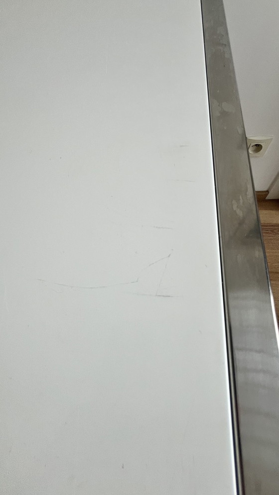 Image 1 of Designer Chroom & Wit Directiebureau - 150×70 cm, Modern Minimalistisch