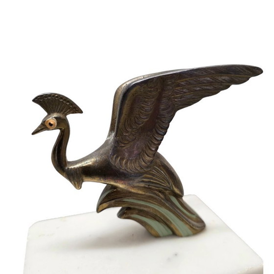 Image 1 of Art Deco bookend peacock