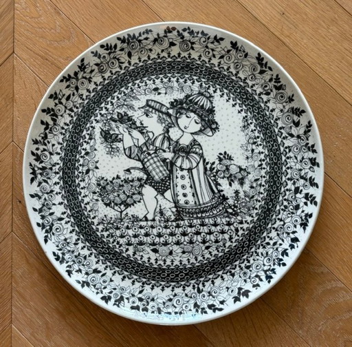 Vintage Björn Wiinblad "Four seasons" wandborden Lente en Zomer Nymölle