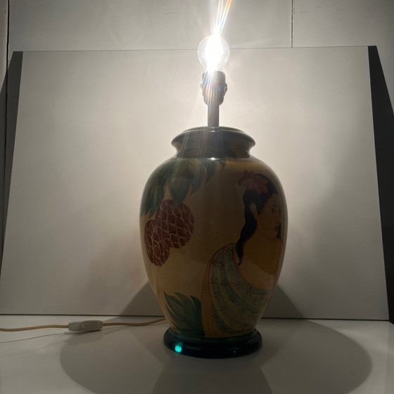 Image 1 of Large ceramic table lamp signed L. Drimmer – 1950s/60s