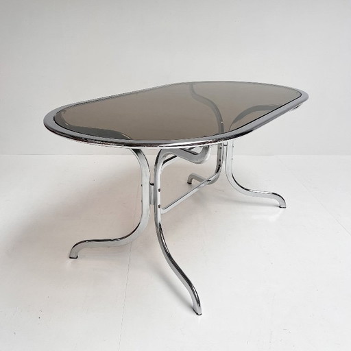 Glass dining table by Gastone Rinaldi for Rima, 1970s
