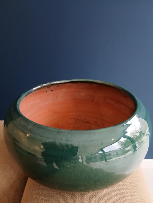 Vaso per fiori in terracotta smaltata 26x16 cm