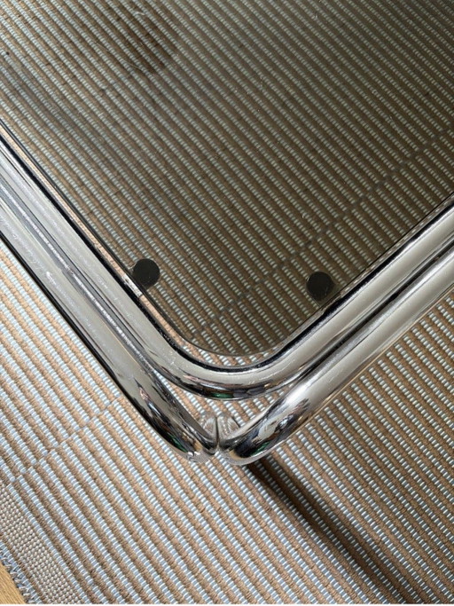 Tavolino da caffè vintage TZ di Claire Bataille per Het Spectrum – salontafels, Glass, Chrome (photo 2 of 7)