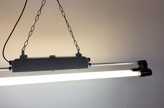 Image 1 of Lampada tubolare grigia industriale di Elektrosvit, anni '70