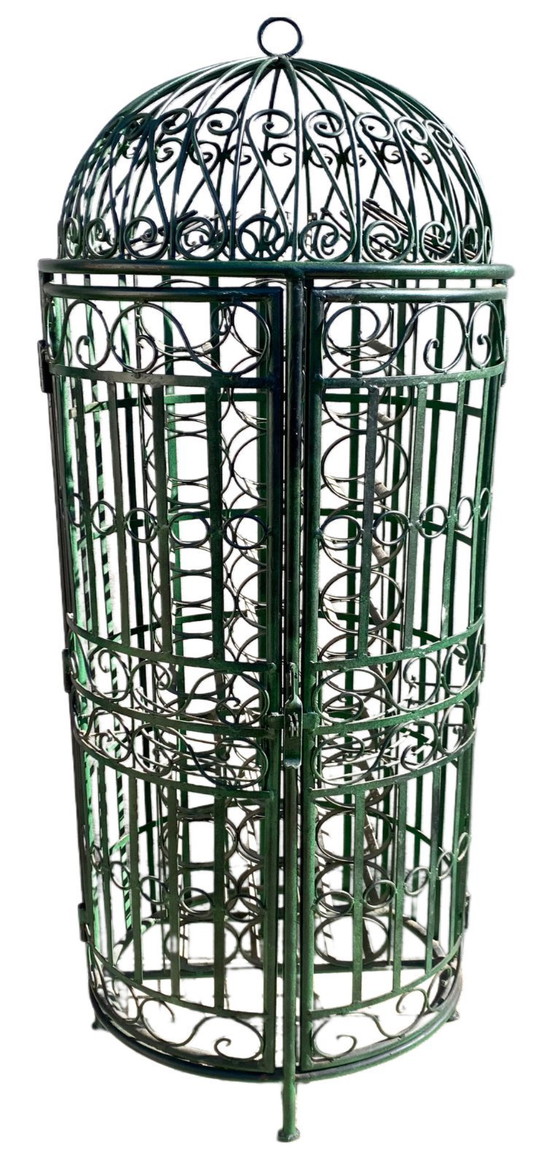Image 1 of Botellero y porta copas, jaula para vinos, bodega, barra de hierro forjado