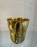 Handcrafted French brass wine cooler/champagne cooler