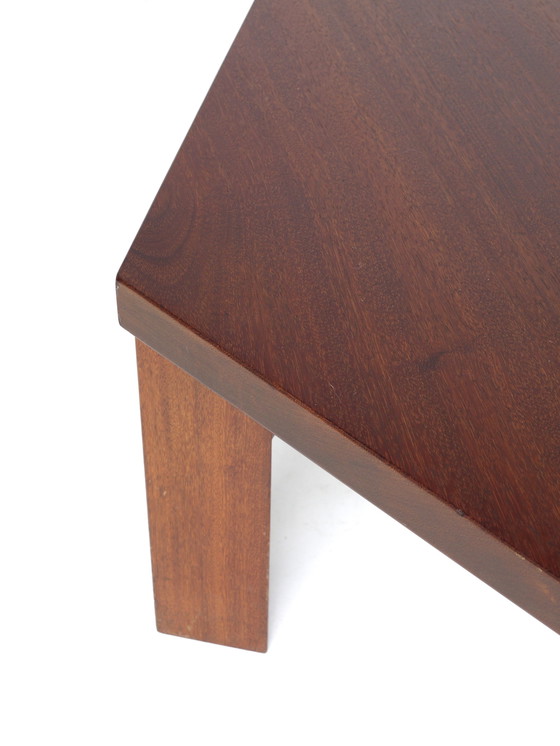 Image 1 of Table basse hexagonale en acajou par Wim Den Boon, années 1960