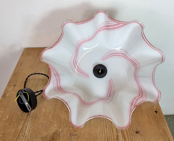 Image 1 of Vintage Glass Ceiling Light, 1970s