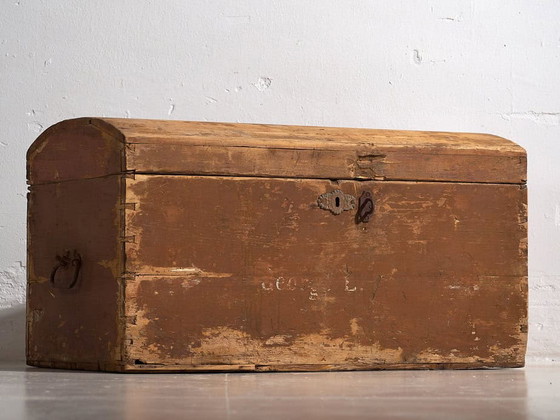 Baule antico patina marrone (c.1920) #49 – Armadi contenitori, Rustic (photo 30 of 33)