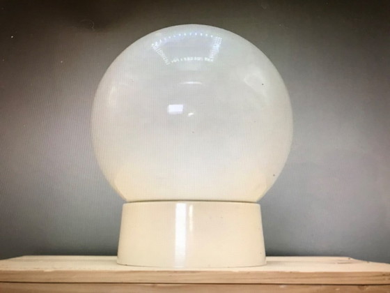 Image 1 of Vintage Dutch Glass Minimalistische Decken-/Wandleuchte aus Glas