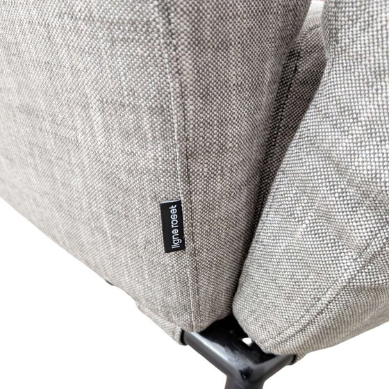 Original Ligne Roset 2-seater Sofa Couch Designer Peter Maly, 2 seaters, Textile, Grey (photo 6 of 10)