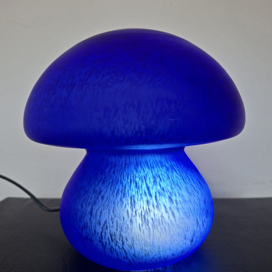 Image 1 of Atmospheric vintage glass mushroom table lamp