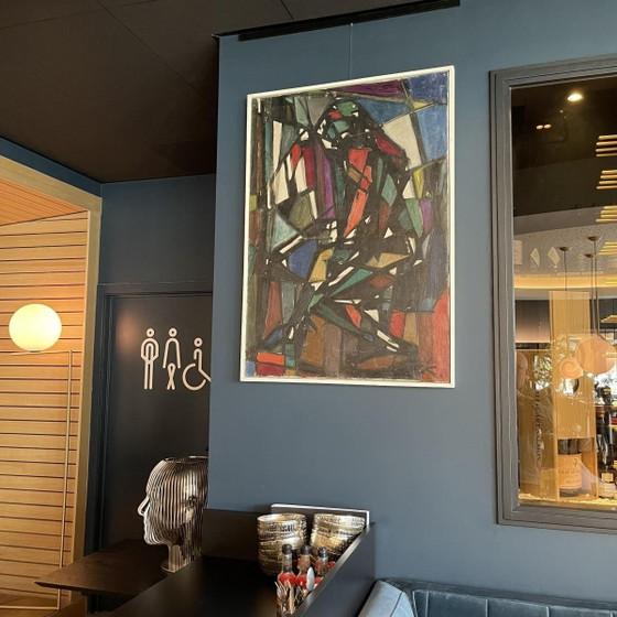 Ferdinand Vonck, Composition abstraite, Huile sur toile, Années 1950 – Peintures et dessins (photo 15 of 15)