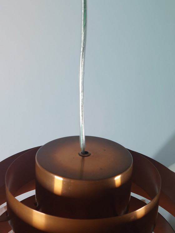 Image 1 of Vintage Mid Century Pendant Light Ultra Copper Jo Hammerborg Fog Morup Denmark