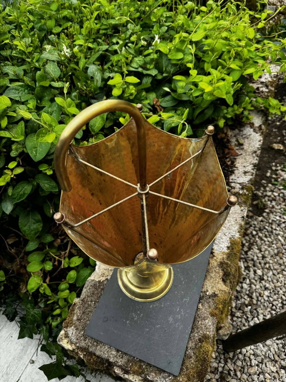 Brass umbrella stand, 1960s – Art Deco (photo 2 of 8)
