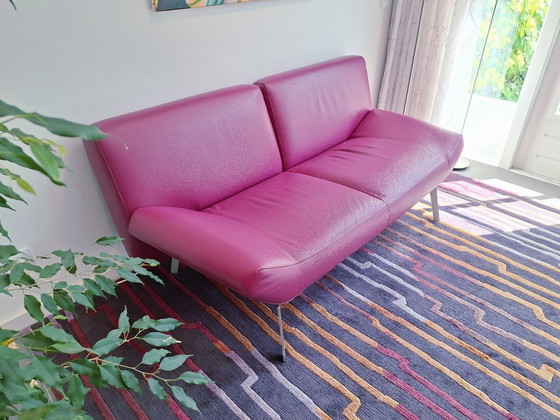 Image 1 of Leolux Shuffle 2-Zits Designbank – Leder – Uitstekende Staat