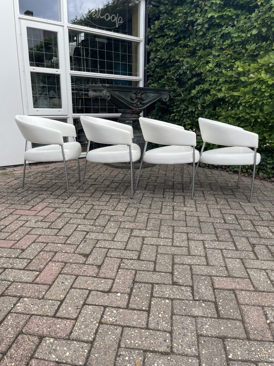 4 Gelderland eetkamerstoelen, Castelijn – Leather, Metal (photo 3 of 15)