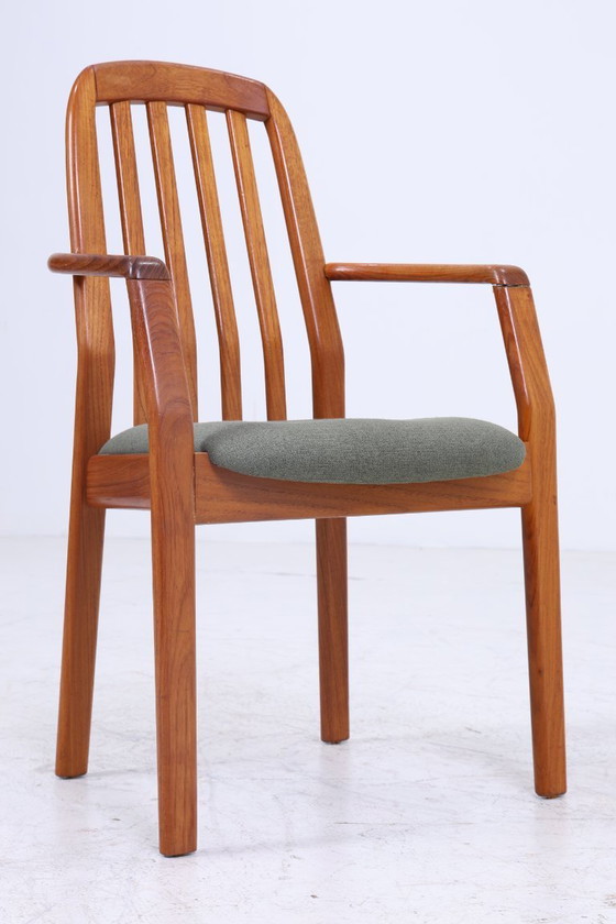 Image 1 of Sedia Dyrlund vintage in teak degli anni '60| poltrona mid-century anni '70 | sedia da cucina retrò #06-49