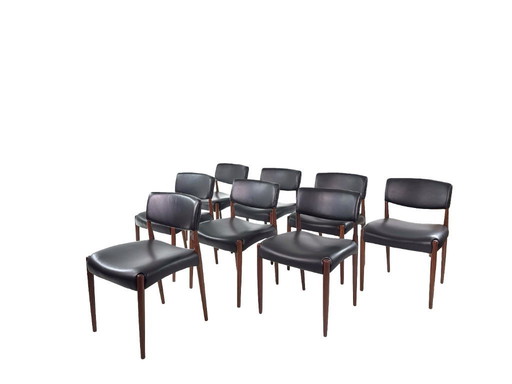 Set of 8 Danish teak chairs by Aksel Bender Madsen & Ejnar Larsen