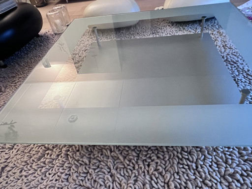 Ligne Roset tafel glazen salon