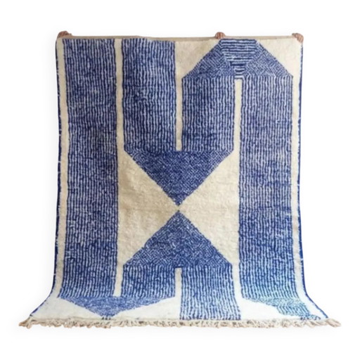 Moroccan handmade wool rug 3 x 2 m