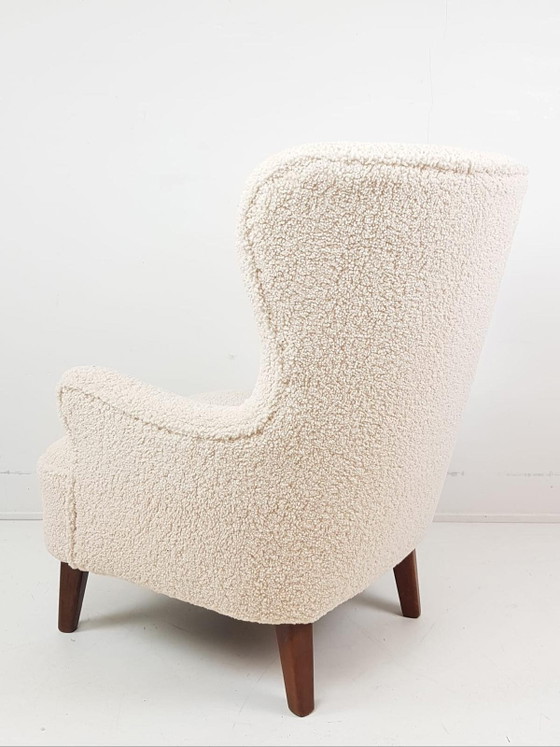 Fauteuil Artifort vintage en tissu Teddy, récemment retapissé, modèle homme – Wood, Textile (photo 8 of 8)