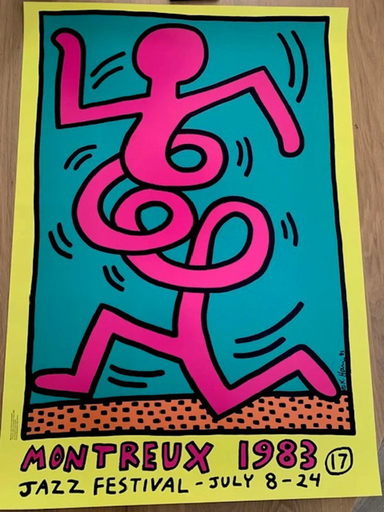 Image 1 of Keith Haring for the Montreux Jazz Festival in 1983.