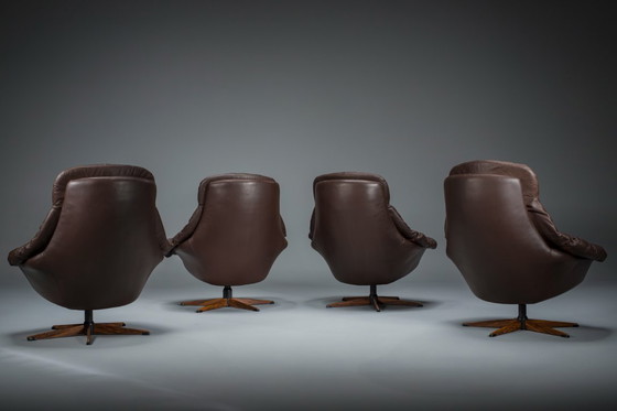 Image 1 of  Set of Scandinavian Swivel Armchairs by H.W. Klein for Bramin, 1960s set 4