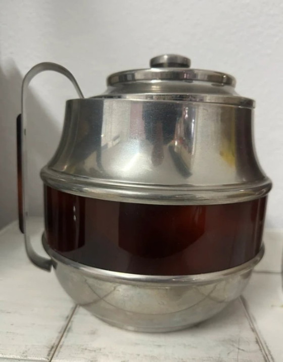 Image 1 of Set da bar di metà secolo: secchiello per il ghiaccio + caraffa + pinze