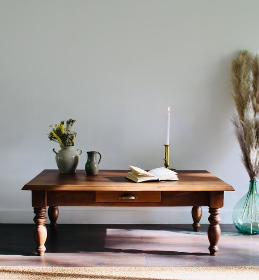 Table basse en pin massif